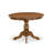 5 Piece Dining Room Set Consists of a Round Solid Wood Table and 4 Polyester fabric Upholstered Chairs, Antique Walnut-91898352
