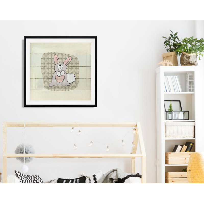 Art de lapin Kenefic Woodland Creatures, H 30,5 po x l 30,5 po x P 1,5 po, Encadré dans du plastique noir
