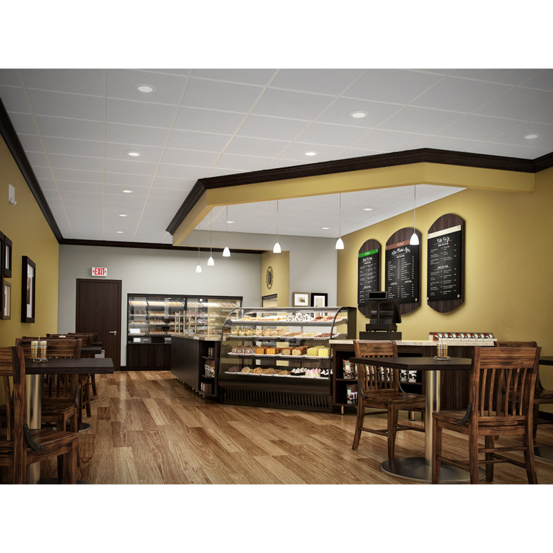 4'' LED Baffle Recessed Trim, 1.99" H x 5.12" W x 5.12" D, 4000