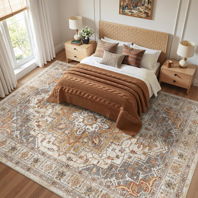 Malila Machine Washable Non-Slip Area Rug 