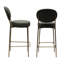 H 29 po, hauteur de 2 tabourets de bar modernes, similicuir, structure dorée, repose-pieds intégré, support de 220 livres, utilisation intérieure jusqu'à des livres