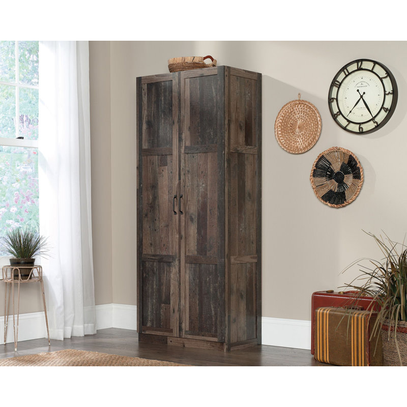 Rubik 29.685'' Wide Accent Cabinet, Black, Dark Brown