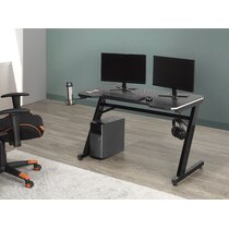 Ghost Battlestation Gaming Desk in Matte Black Top and Black Legs