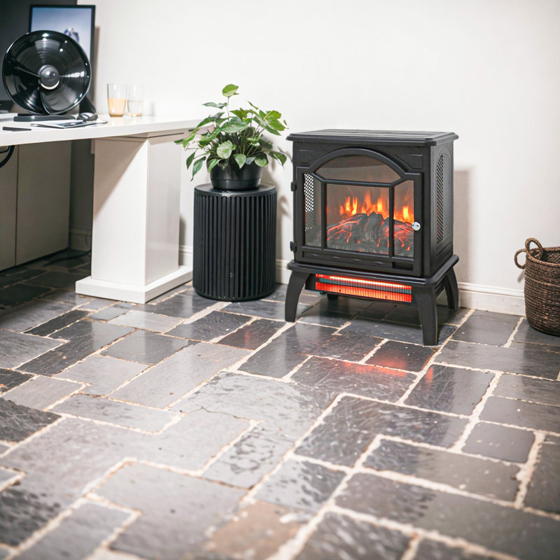 18 Inch 3D  Flame Electric Infrared Quartz Fireplace Stove With Remote Control