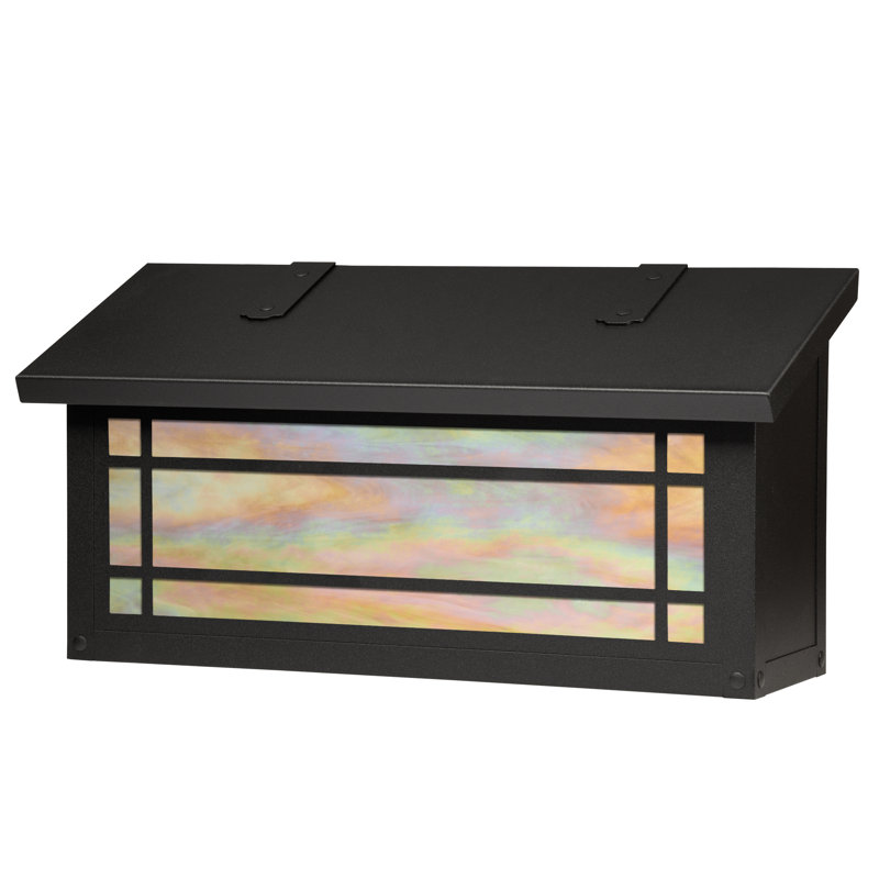 Summit Brass Wall Mounted Mailbox, Gold Iridescent, Textured Black