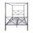 Metal Canopy Bed Frame, Platform Bed Frame  With X Shaped Frame Full Black-697106545