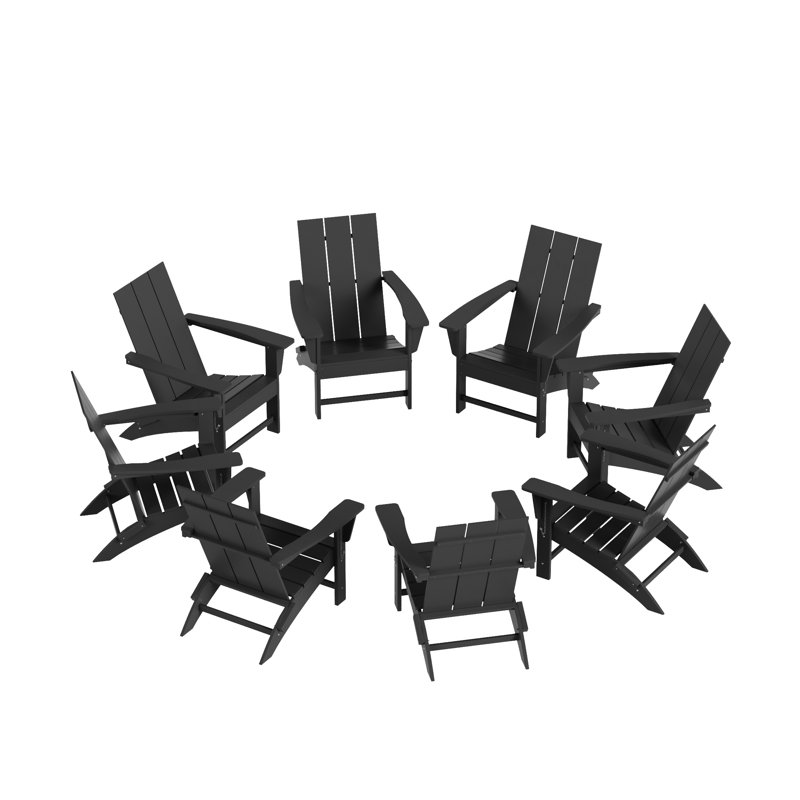 Joubert Foldable Outdoor Adirondack Set, Gray