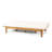 Slat Paneled Daybed In Wood With Water- Cushions, Convertible Model, 74.32W X 42.14D 12.56H Paneling And 74.32" W 42.14" D 12.56" H, Fashionable Style