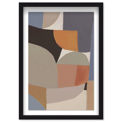 Muted Truth Shadowbox Abstract Print by Oliver Gal, Black Frame, 10 x 15