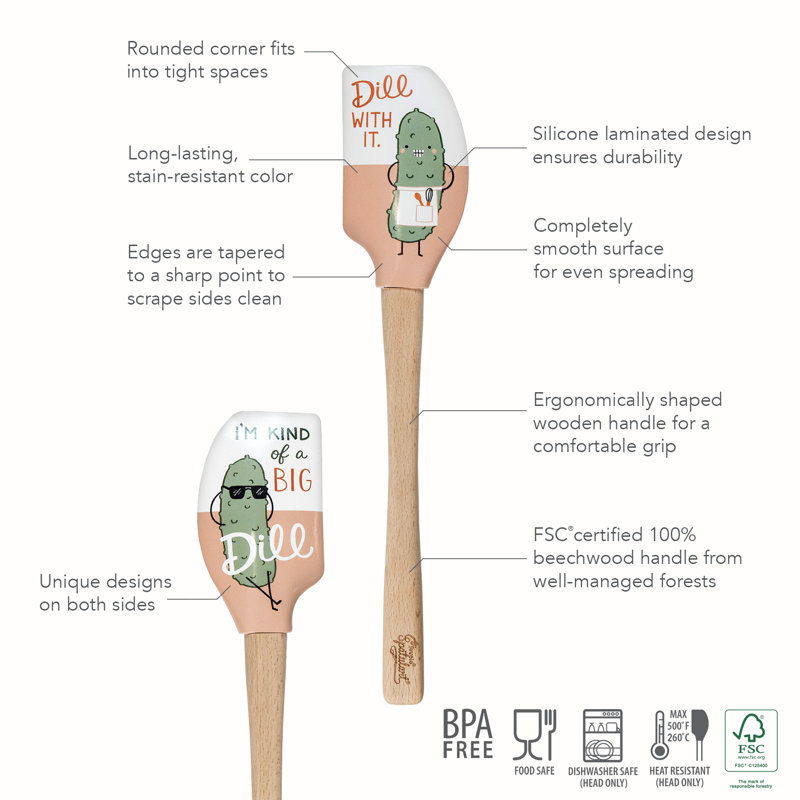 Spatulart Dill With It/Big Dill Spatula For Baking Prep