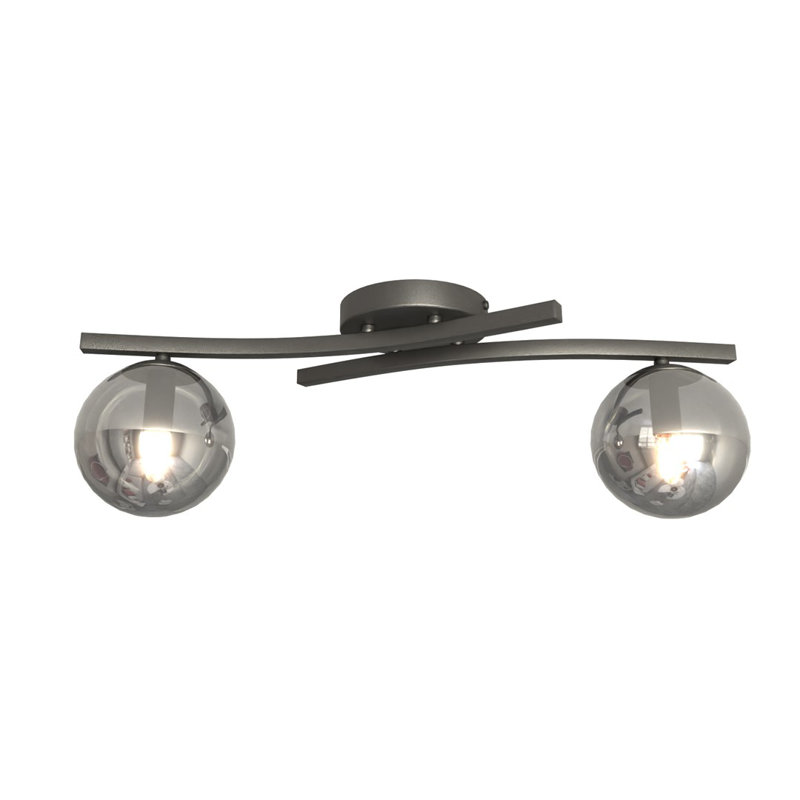 Davarius Flush Mount, Matte Black/Graphite