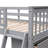 Wooden Twin Over Full Bunk Bed In Gray With Six Drawer Cabinets And Adjustable Shelf Spaces Drawers, Capabilities, A Setup Potential-1707211963