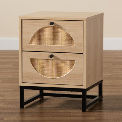 Amettes 2 - Drawer Nightstand in Light Brown by Dakota Fields