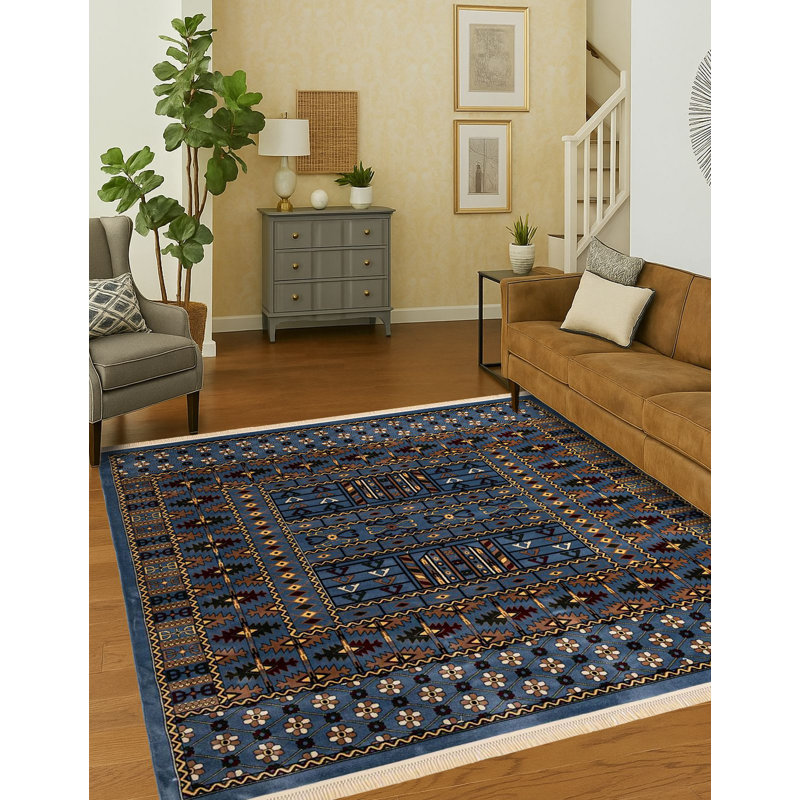 Tapis bleu Aucun, Carré 6 pi 1 po
