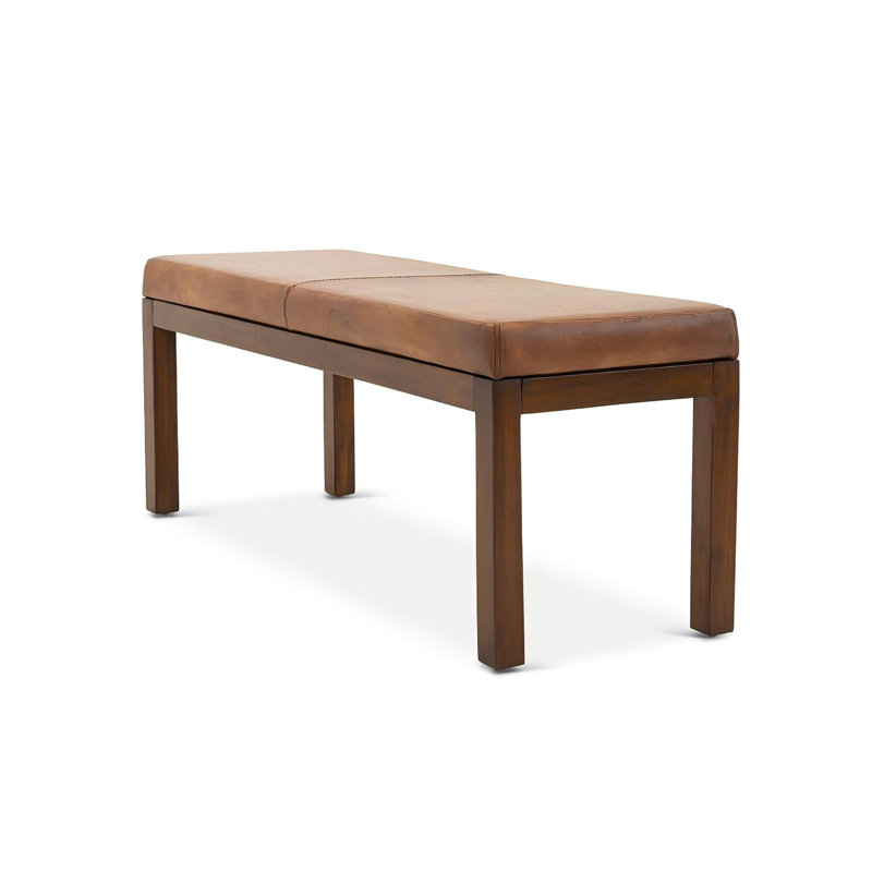 Leather Bench with Lines
