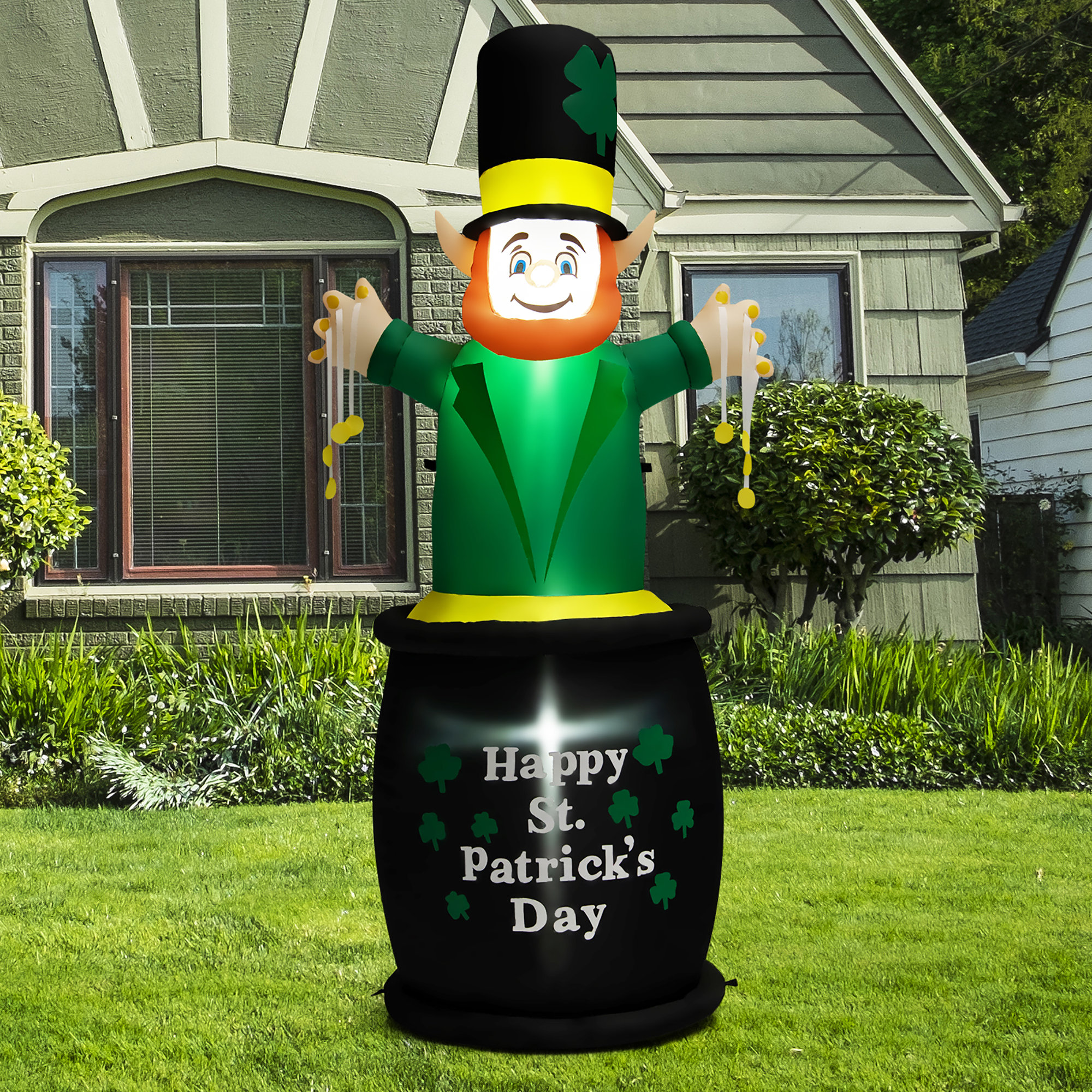 Northlight 12.5 LED Lighted Irish St. Patrick's Day Leprechaun Hat Window  Silhouette with Timer