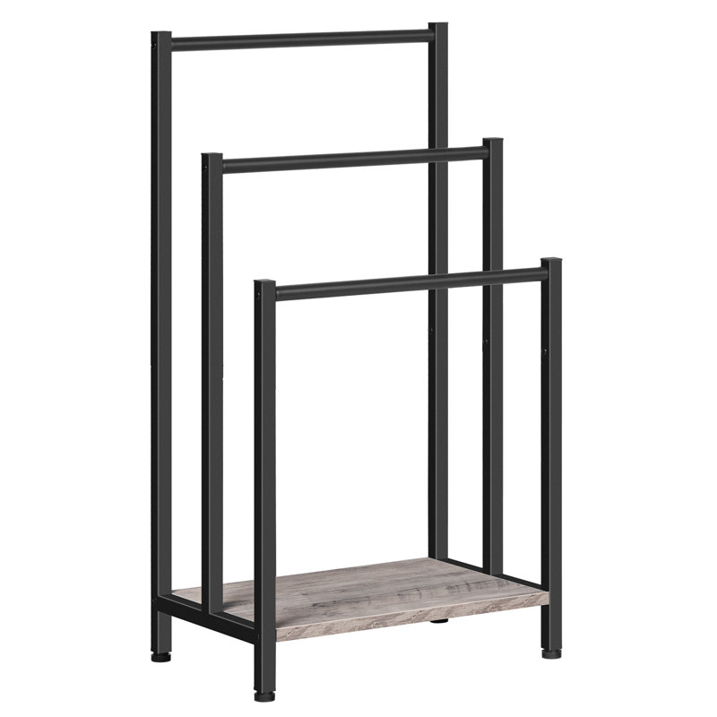 Metal Blanket/Quilt Rack, Black/Gray