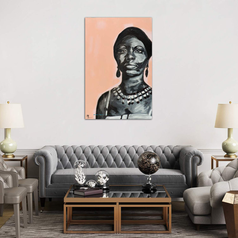 «Nina», reproduction sur toile flottante, H 60 po x l 40po x P 1,5 po, Toile tendue