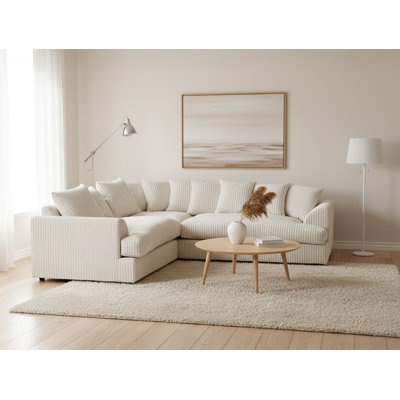 Brogyn 5 Seater Corduroy Corner Sectional