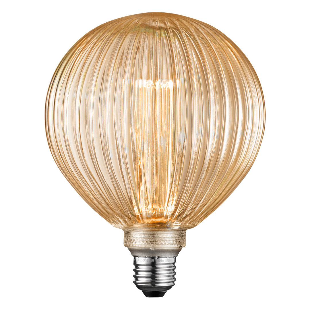 G125 LED Globe Edison Decorative Light Bulb 3.5W, Dimmable, Clear Glass, E26 Base, 2200K Soft White ESCENA