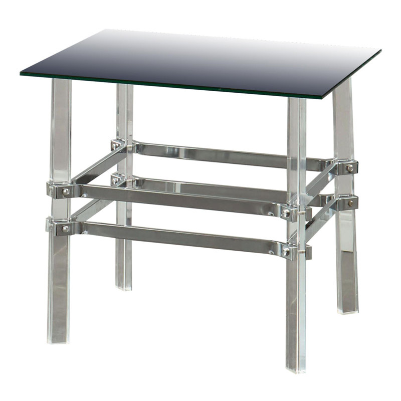 Breide Glass Top End Table