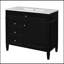 Meuble-lavabo de 36 po avec lavabo supérieur, meuble-lavabo moderne avec 2 tiroirs et tiroir escamotable, meuble-lavabo simple-800316211