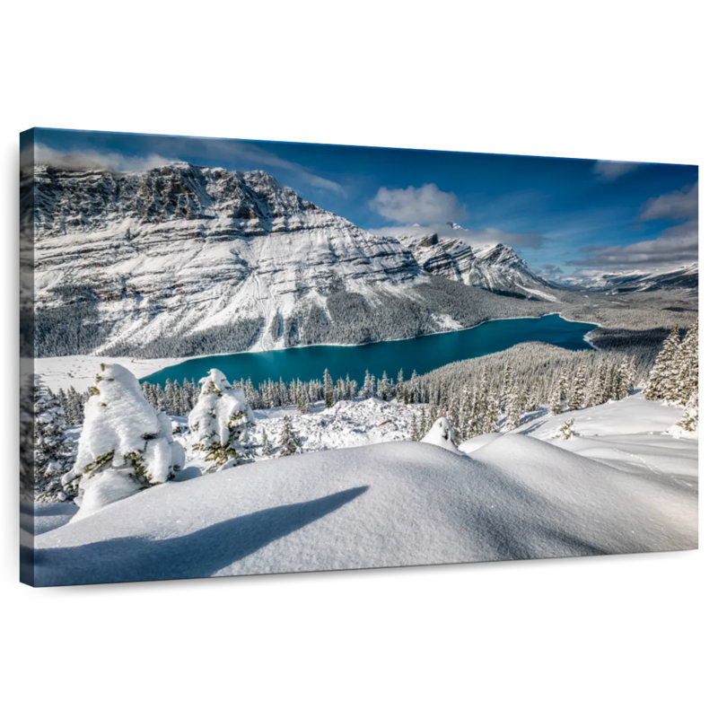 Alvord, lac Peyto dans la neige, H 30 po x l 45 po