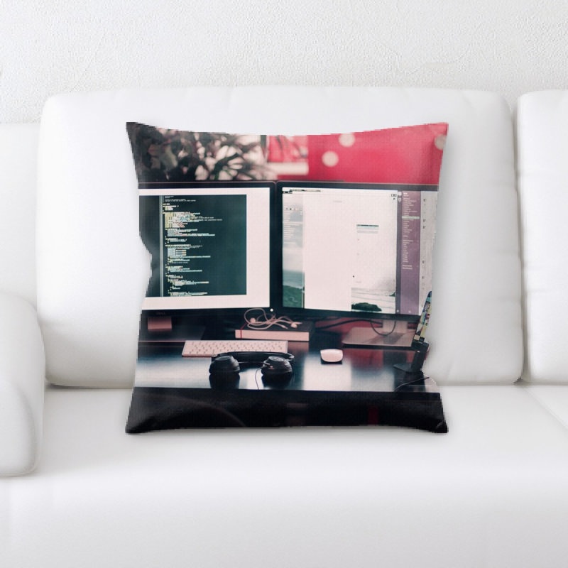 Microsuede Throw Pillow