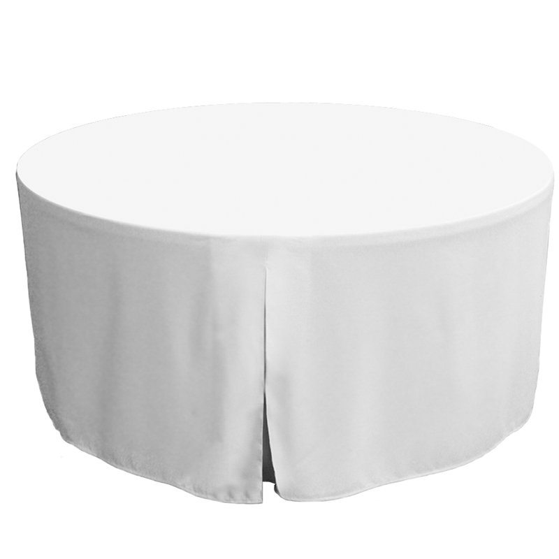 Tablevogue Round Table Cover, White, 30" L x 30" W