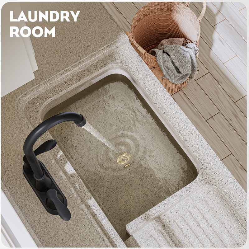 Robinet de bar à fixation sur comptoir 4 pouces, 2 robinets de bar noir mat pour évier, robinet de préparation, lavabo de cuisine utilitaire commercial