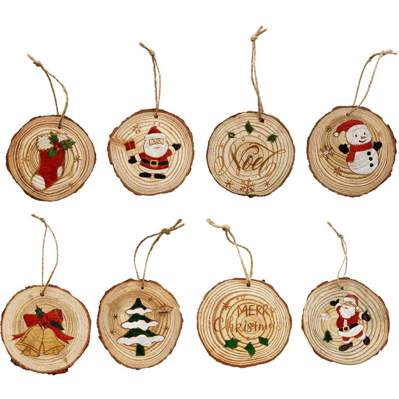 4'' Wood Hanging Figurine Ornament