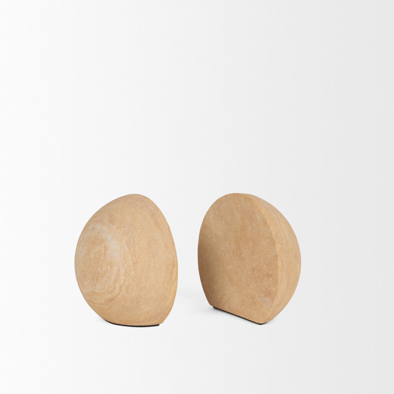 Modern & Contemporary Stone Non-Skid Bookends