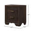 Table de chevet 2 tiroirs foncé - idéale pour la décoration de chambre à coucher avec une solution de rangement élégante
