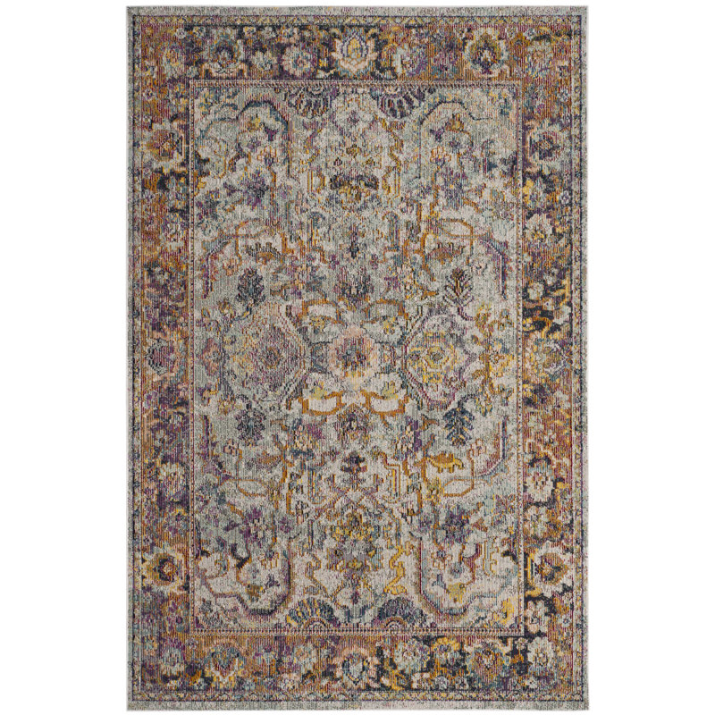 Green Oriental Hand Woven Area Rug, Rectangle 201 x 279 cm