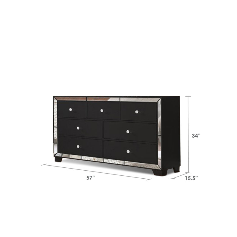 Ensemble de chambre à coucher pour grand lit 3 pièces , Noir