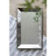 Miroir rectangulaire polyvalent argent antique avec des détails floraux exquis pour la décoration intérieure