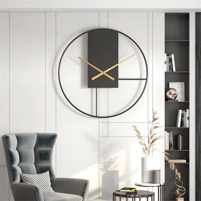 Horloge murale rétro industrielle, horloge murale rétro en fer pour le salon, décoration intérieure moderne, direct