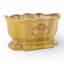 Mustard Ceramic Planter With Scalloped Rim