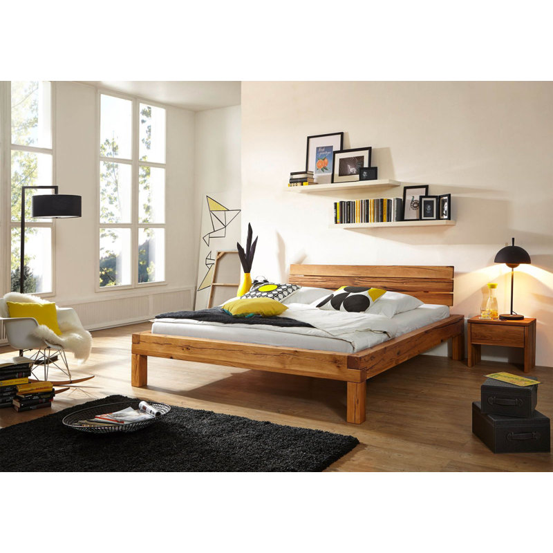 BALKENMÖBEL Solid Wood Bed, European Double (140 x 200cm)
