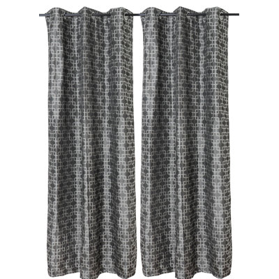 Paire de rideaux semi-transparents avec œillets Tilton