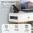 Triangle Corner Desk With Charging Station With 2 Drawers And Storage Shelf