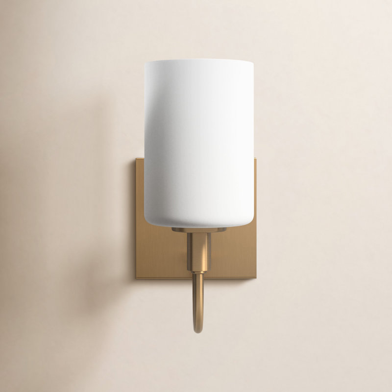 One Light Wall / Bath Sconce, Satin Brass
