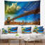 Paysage urbain de brooklyn bridge avec des nuages dans la tapisserie du ciel-28503669