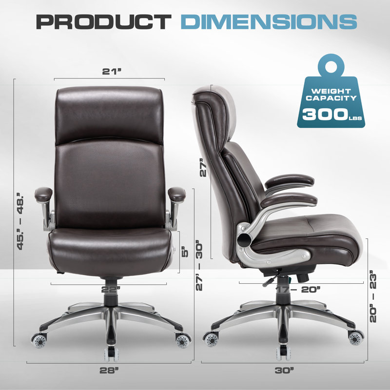 High-End Ergonomic Office Chair With Adjustable Headrest and Multi-Position Tilt, Brown