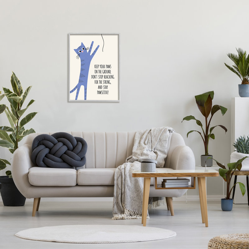 «Stay Pawsitive CArt» par Setoon, L 24 po x H 30 po, Estampe numérique Farmhouse