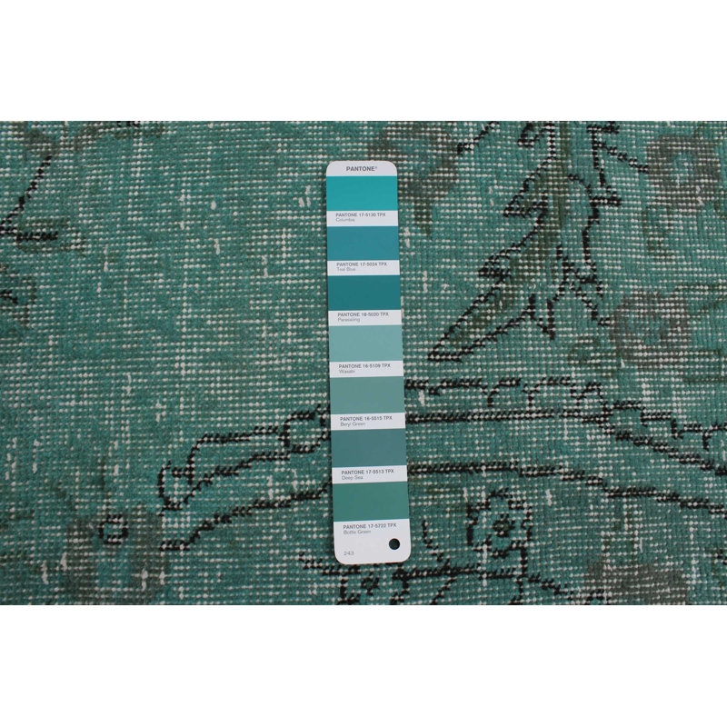 Tapis turquoise à transition de couleur 7 pi 9 po x 9 pi 10 po