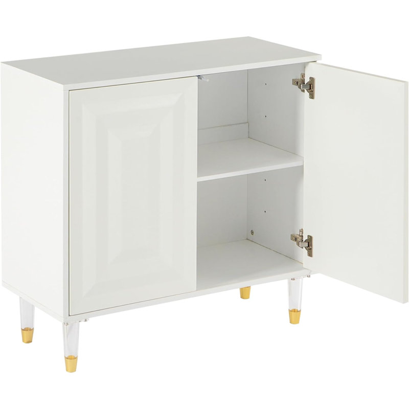 Sideboard Cabinet, 63.00" W X 13.77" D X 31.10" H, White