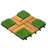 VCP9 12'' L x 12'' W Solid Wood Interlocking Deck Tile in Yellow