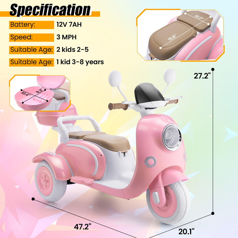 Trottinette pliante pour enfant, Rose