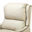 Fauteuil inclinable manuel en cuir véritable avec pattes en bois massif Beecher Traditional-529000370